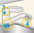 蛇口から水漏れしている