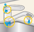 キッチンが水漏れしている