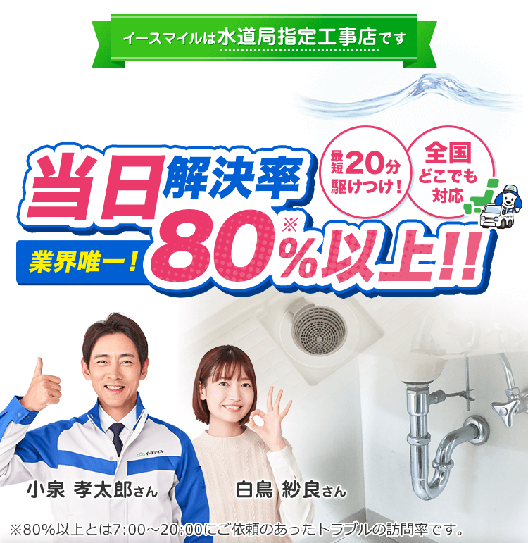 排水口・排水管のつまり、水漏れ修理は水道業者のイースマイル