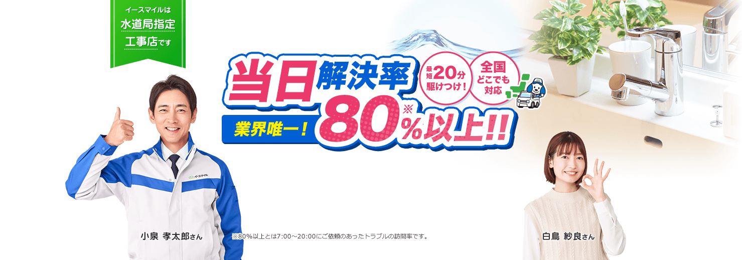 洗面所のトラブル最速で解決