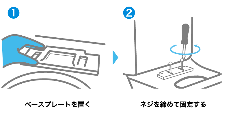 ベースプレートの設置