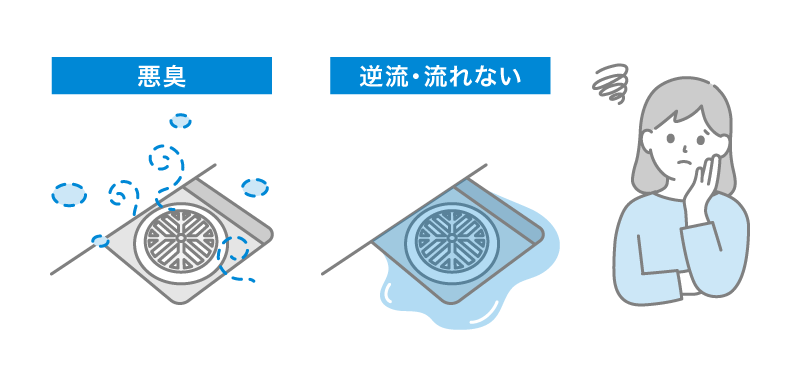 お風呂の排水口が詰まったときの症状