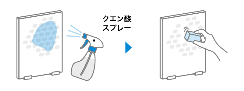 クエン酸水を使った鏡のウロコ取り