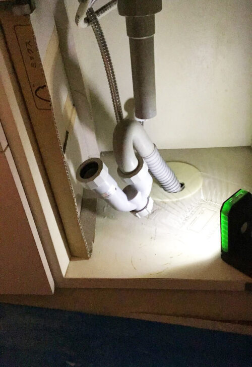 洗面台の配管交換:施工事例before写真