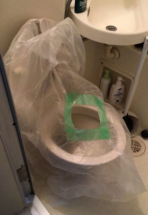 トイレつまり除去作業（便器脱着）:施工事例before写真